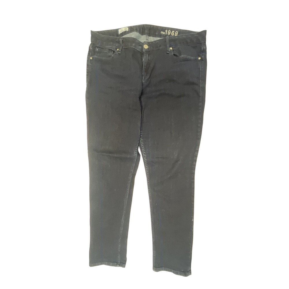 Gap 1969 Always Skinny Jeans Womens‎ 33r Dark Indigo Rinse Stretch Denim